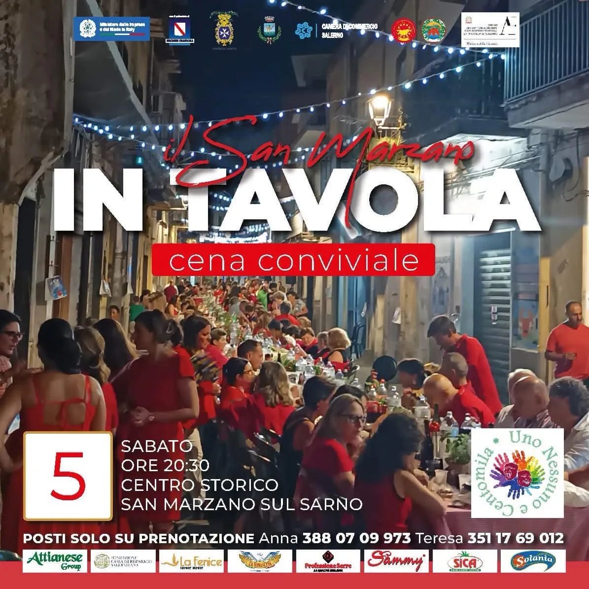 Locandina Il San Marzano in Tavola 2026 a San Marzano sul Sarno (Salerno)