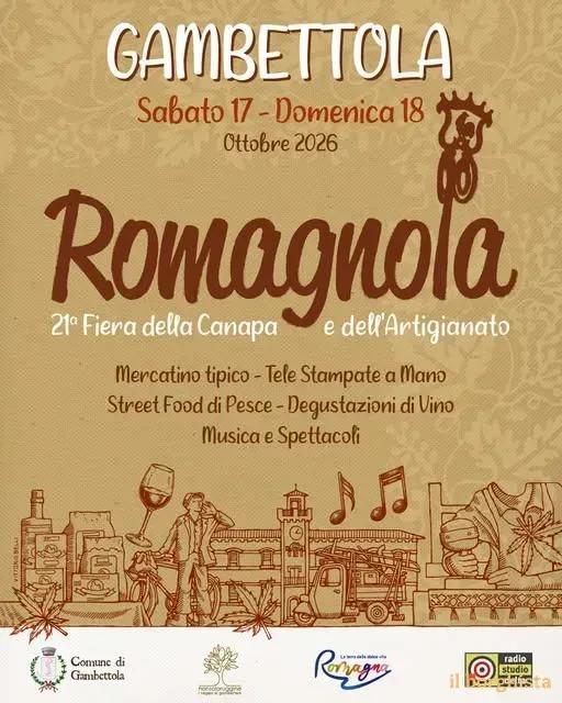 Locandina 21ª Fiera della Canapa e dell'Artigianato 2026 a Gambettola (Forlì-Cesena)
