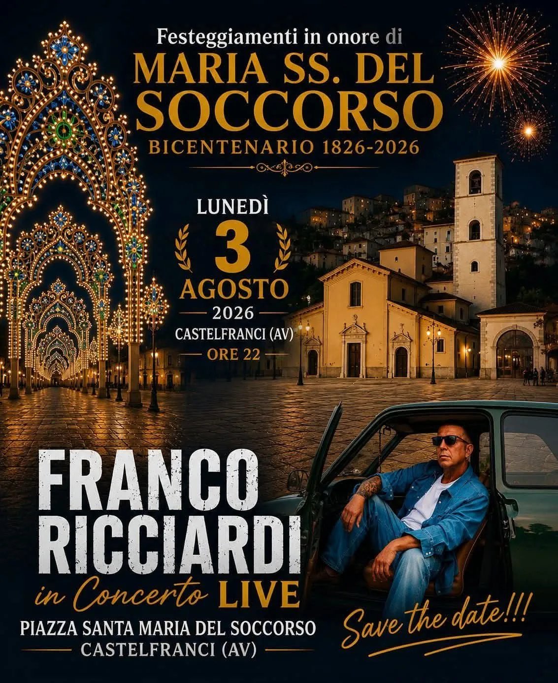Locandina Festeggiamenti in onore di Maria SS. del Soccorso 2026 a Castelfranci (Avellino)