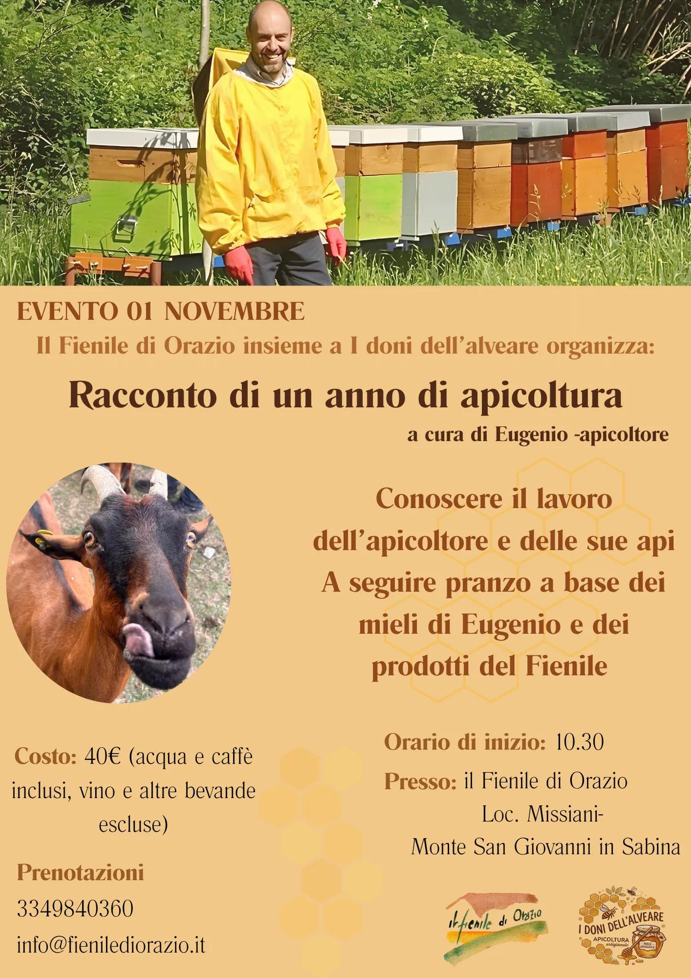Locandina Racconto di un anno di apicoltura a Monte San Giovanni in Sabina (Rieti)