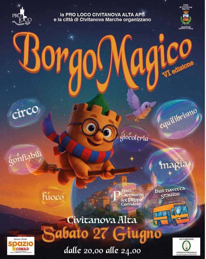 Locandina Borgo Magico 2026 a Civitanova Marche (Macerata)