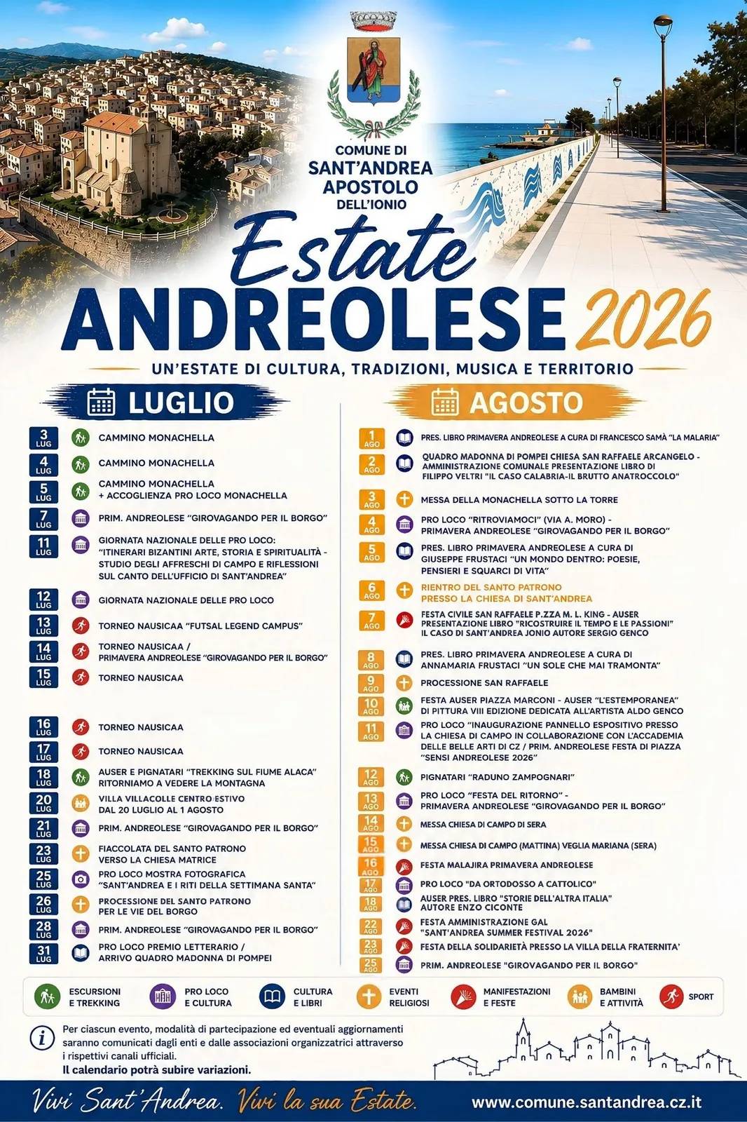 Locandina Sensi Andreolese 2026 a Sant'Andrea Apostolo dello Ionio (Catanzaro)