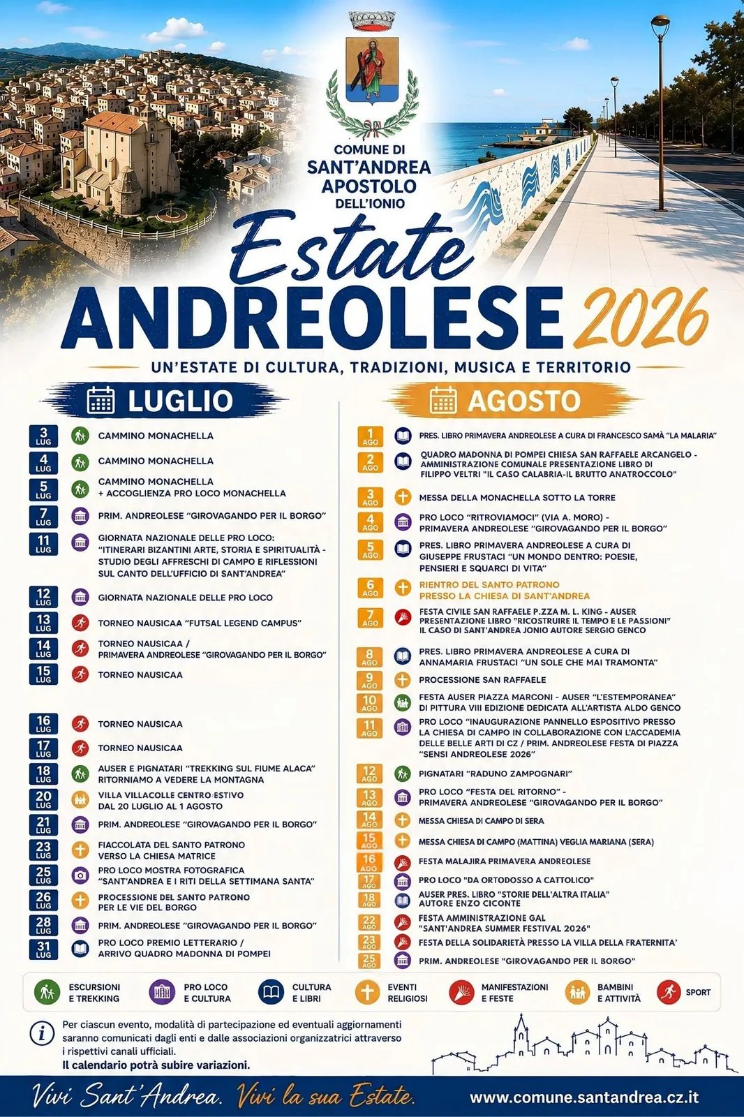 Locandina Sensi Andreolese 2026 a Sant'Andrea Apostolo dello Ionio (Catanzaro)