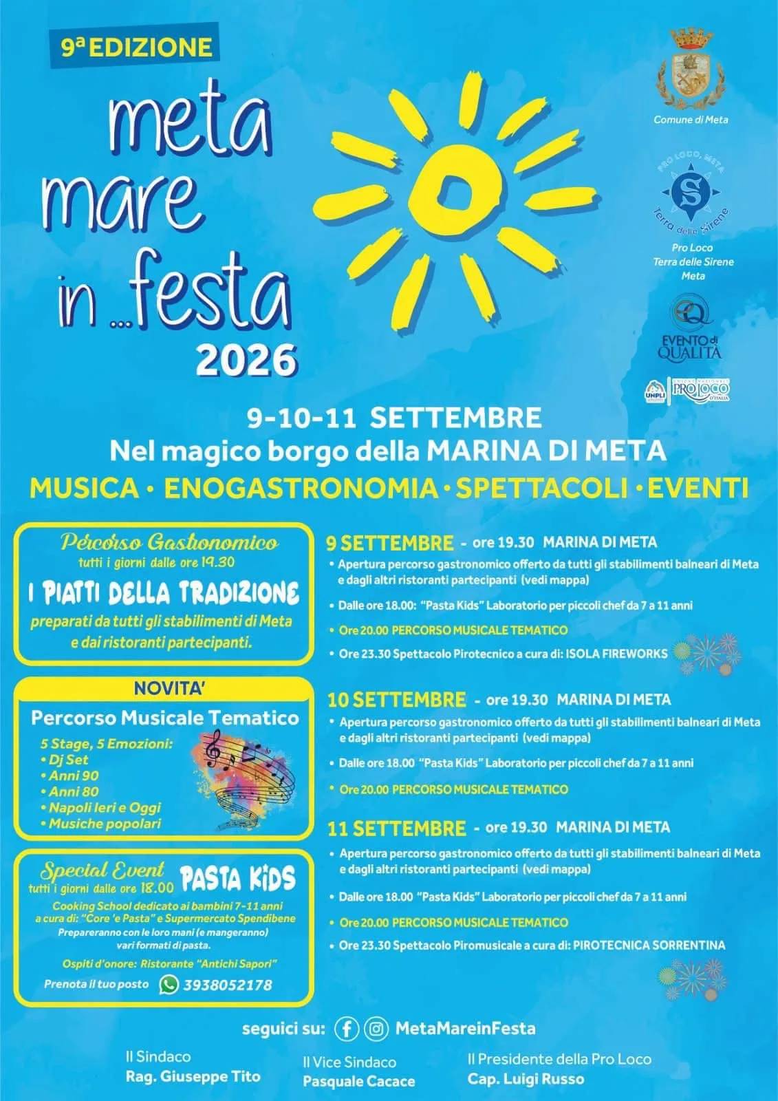 Locandina Meta Mare in Festa — 9ª Edizione 2026 a Meta (Napoli)