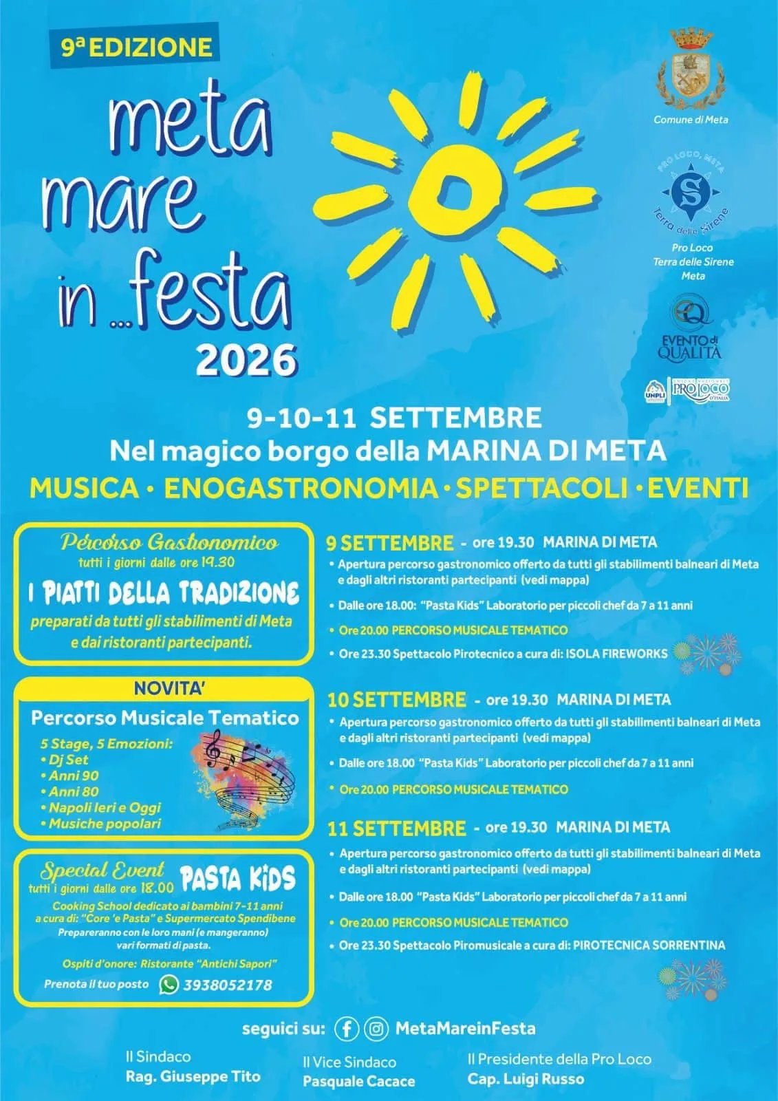 Locandina Meta Mare in Festa — 9ª Edizione 2026 a Meta (Napoli)