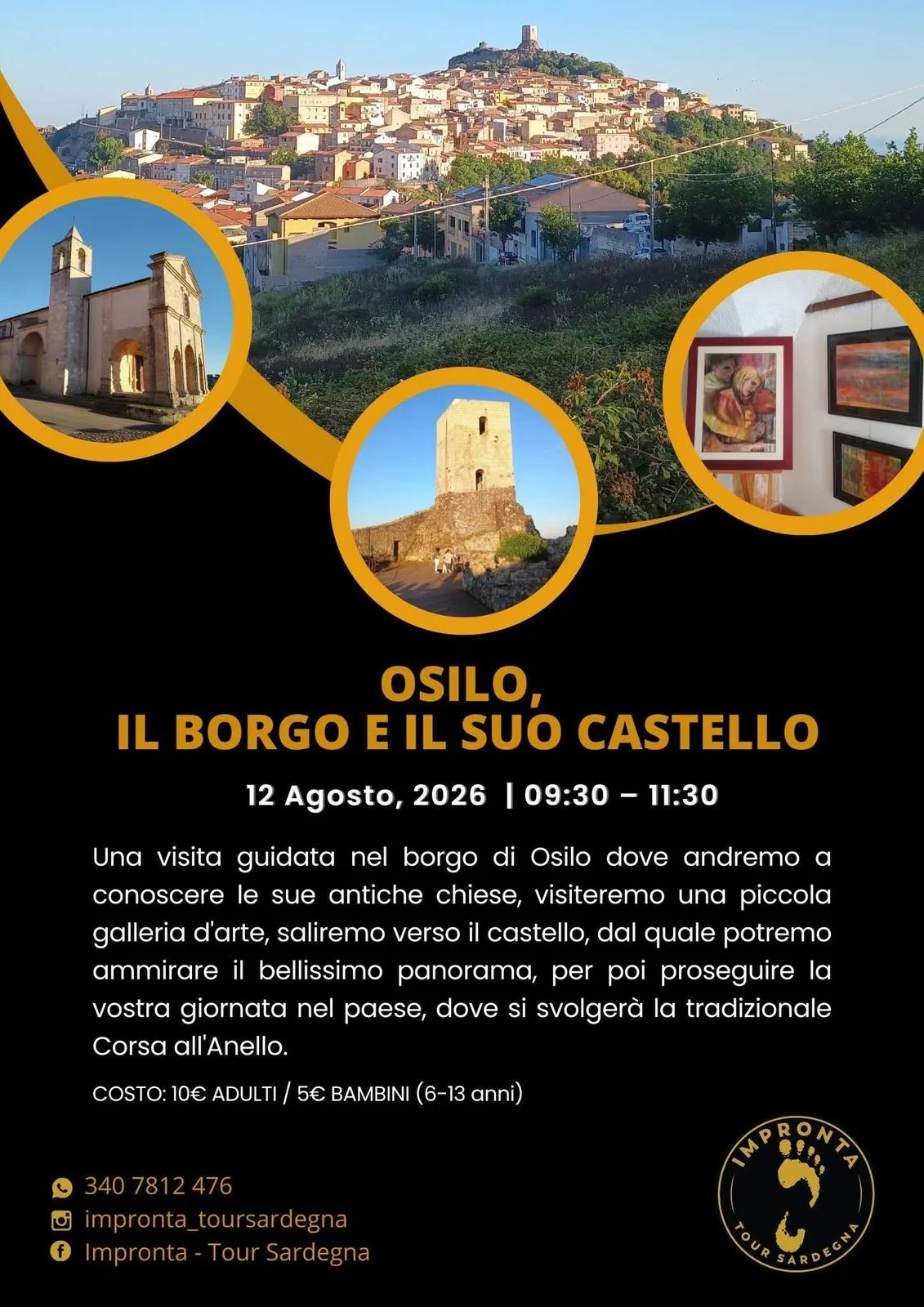 Locandina Visita guidata Osilo, il borgo e il suo castello 2026 a Osilo (Sassari)
