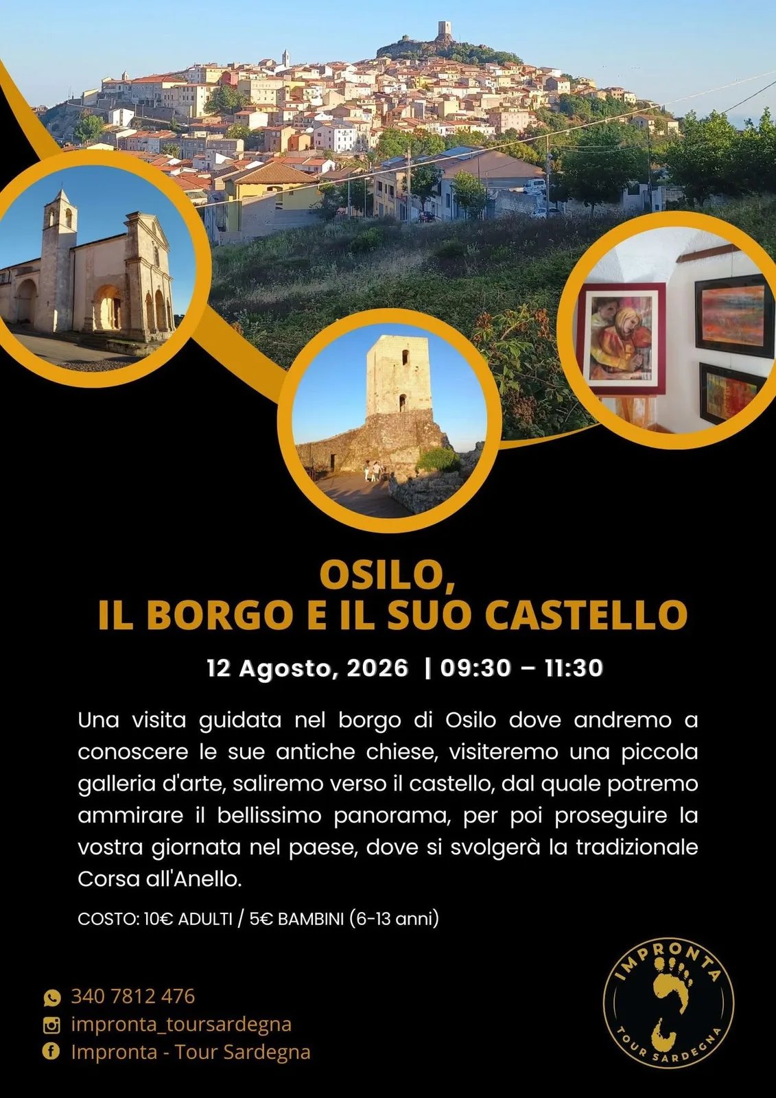 Locandina Visita guidata Osilo, il borgo e il suo castello 2026 a Osilo (Sassari)