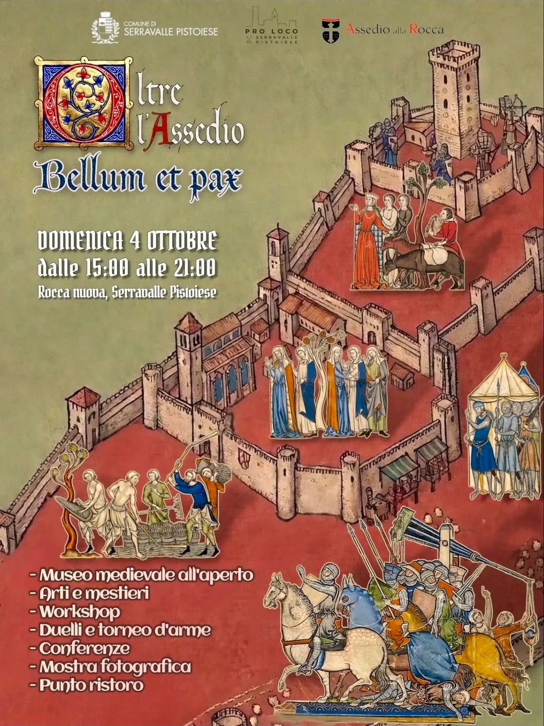 Locandina Assedio alla Rocca Bellum et pax 2026 a Serravalle Pistoiese (Pistoia)