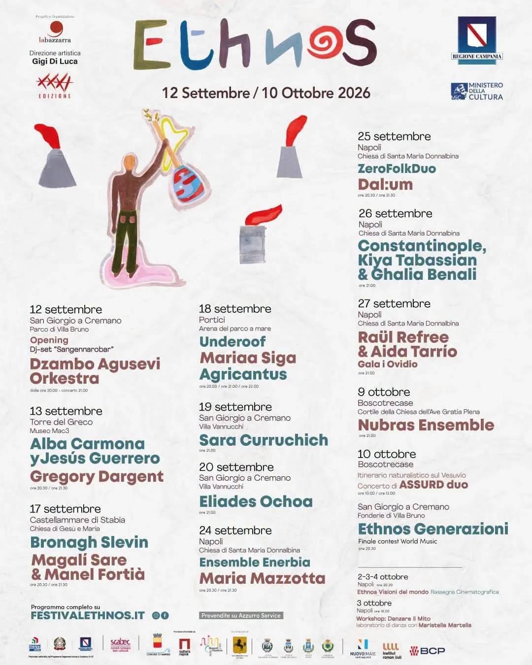 Locandina calendario eventi autunno 2026 a San Giorgio a Cremano (Napoli)