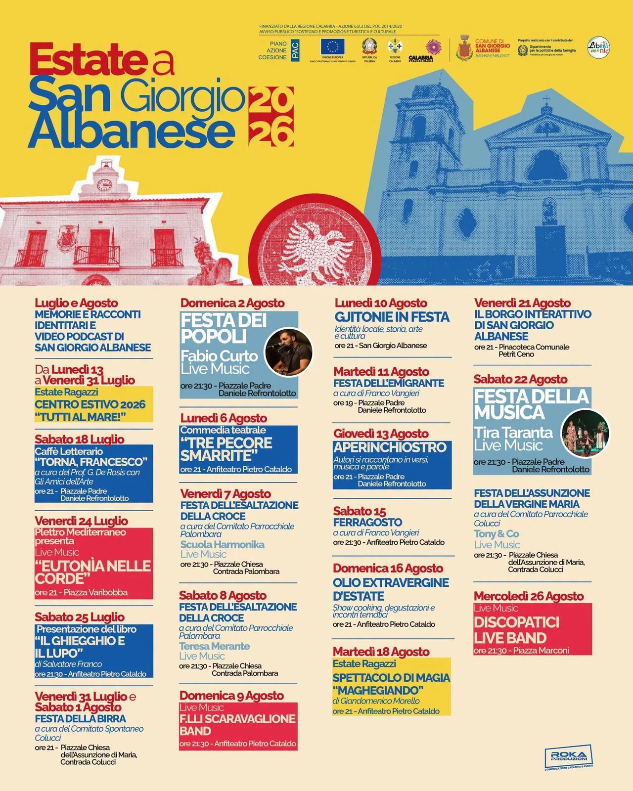 Locandina Gjitonie in Festa 2026 a San Giorgio Albanese (Cosenza)