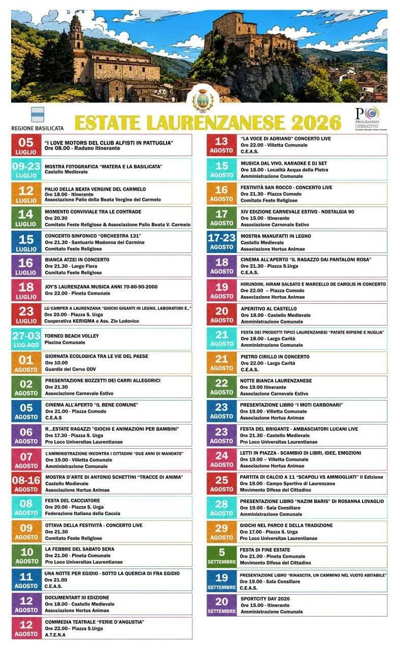 Locandina Documentarti III edizione 2026 a Laurenzana (Potenza)