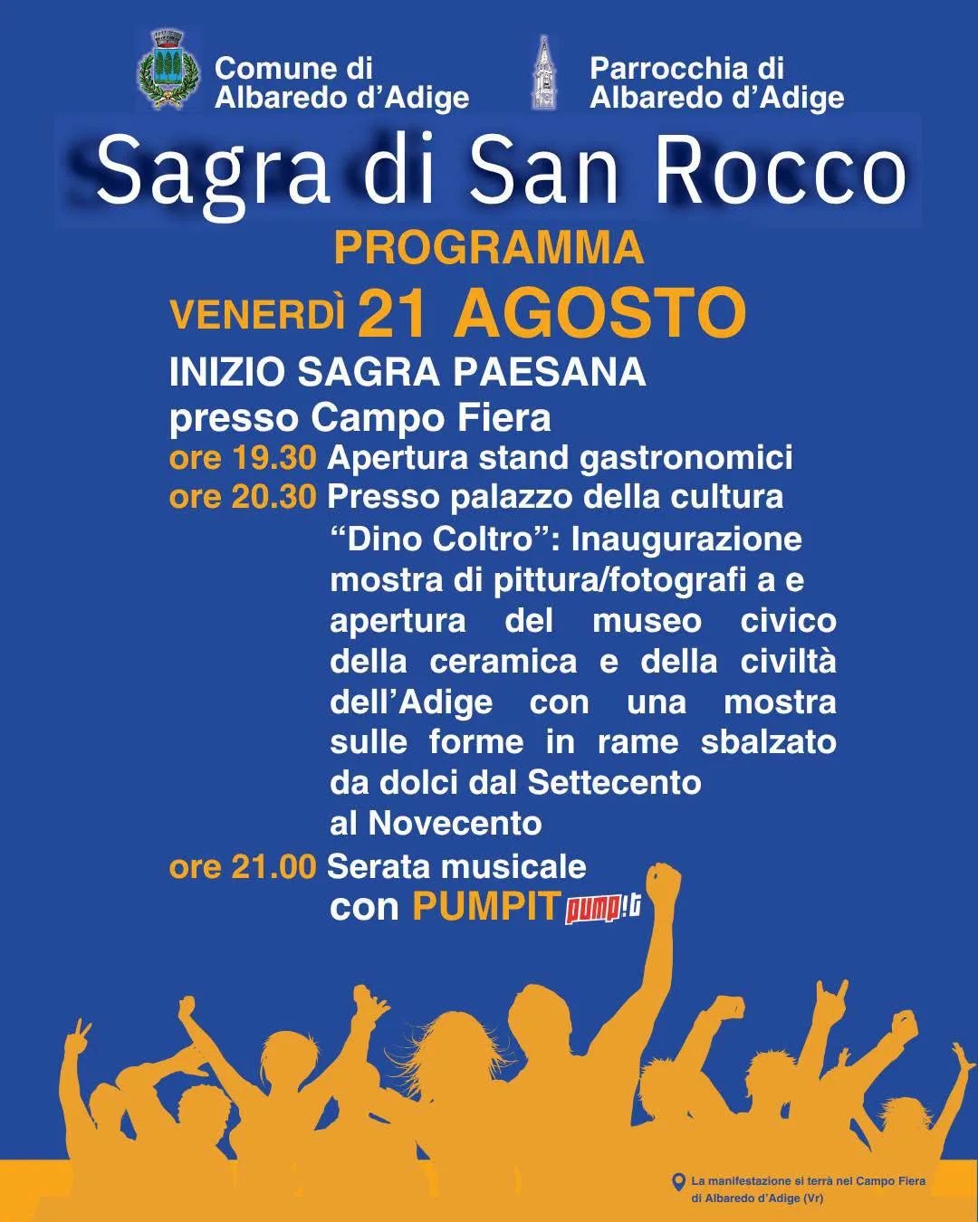 Locandina Sagra di San Rocco 2026 a Albaredo d'Adige (Verona)