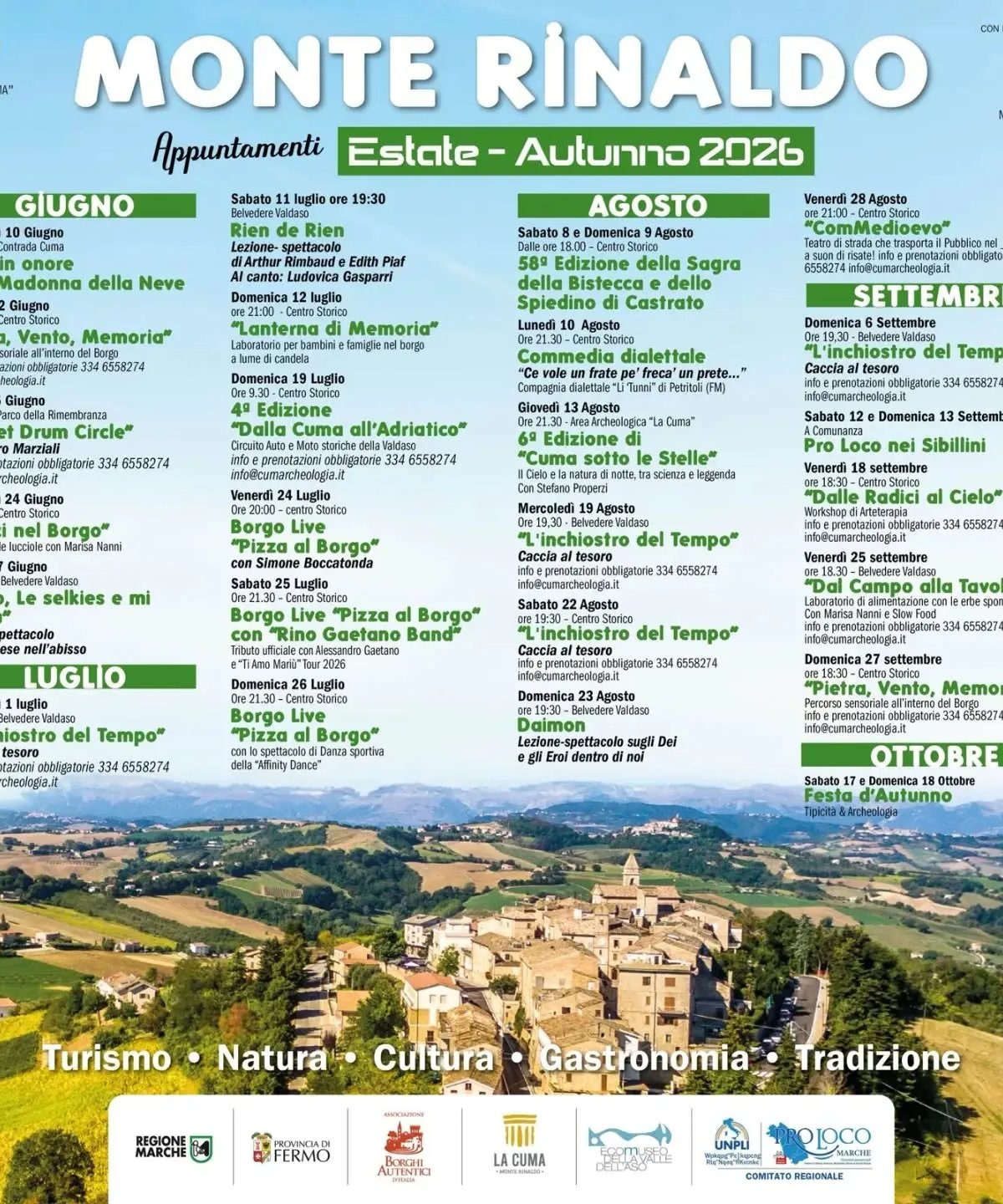 Locandina Festa d'Autunno 2026 a Monte Rinaldo (Fermo)