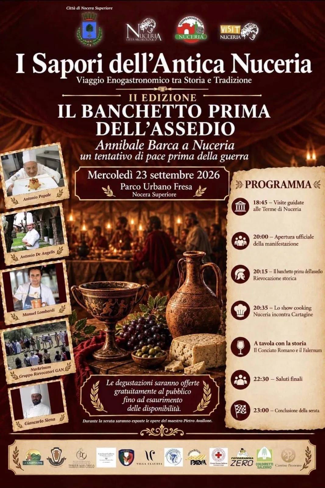 Locandina II Edizione I Sapori dell'Antica Nuceria 2026 a Nocera Superiore (Salerno)