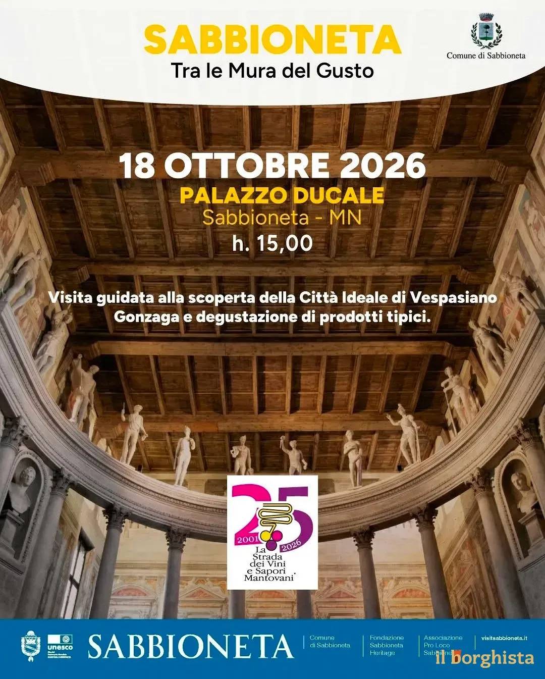 Locandina Sabbioneta Tra le Mura del Gusto 2026 a Sabbioneta (Mantova)