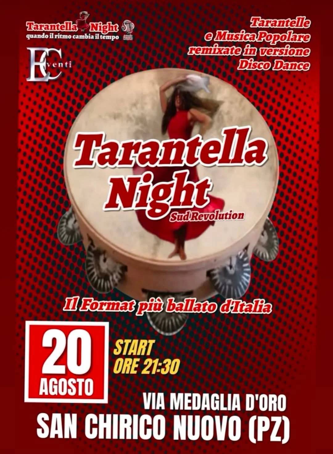Locandina Tarantella Night Sud Revolution 2026 a San Chirico Nuovo (Potenza)
