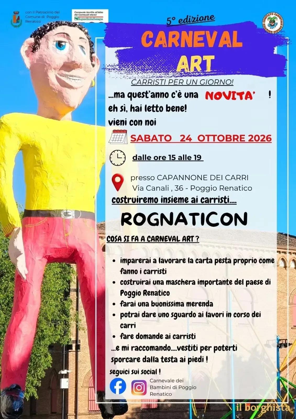 Locandina 5° Carneval Art 2026 a Poggio Renatico (Ferrara)