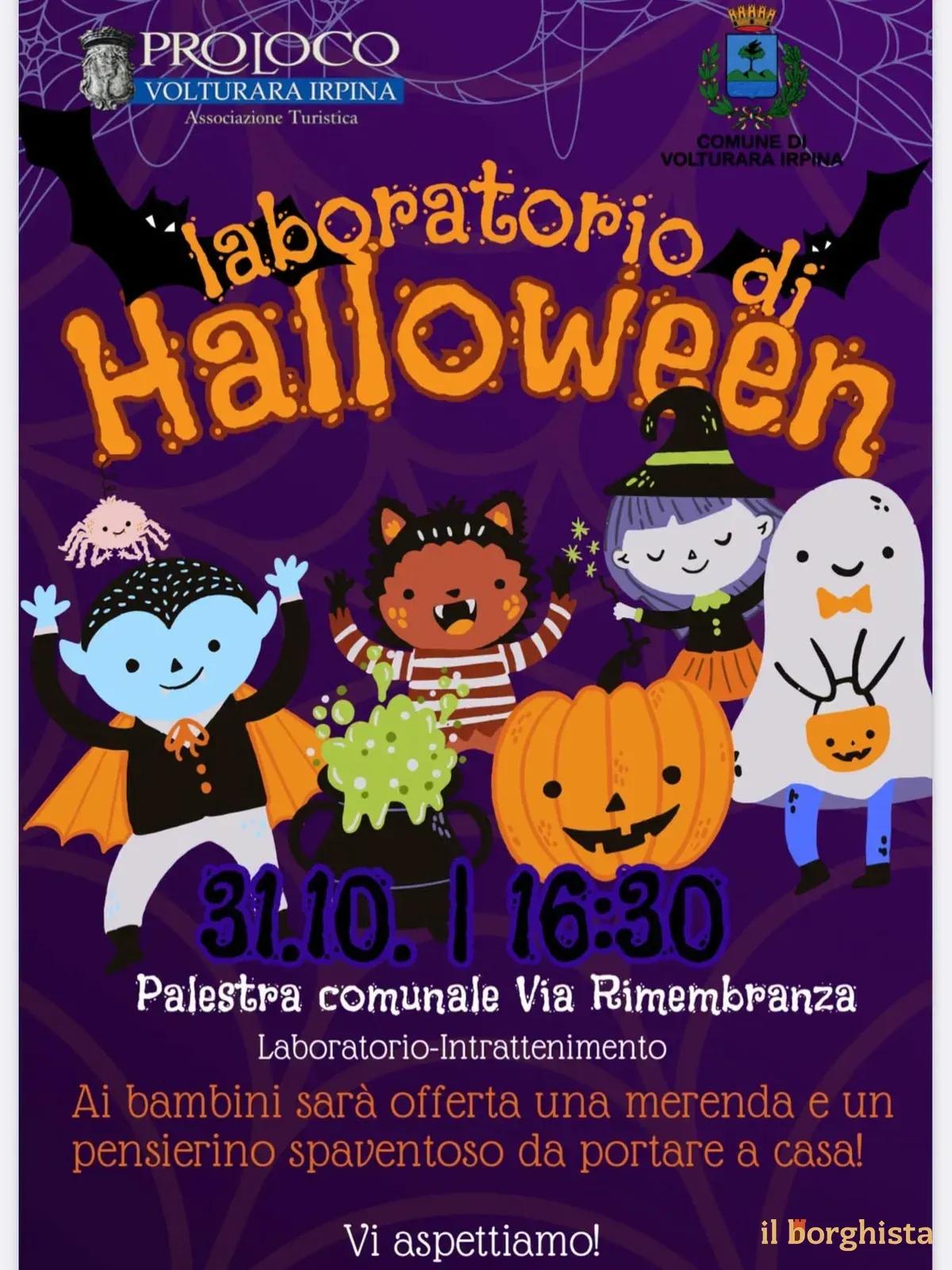 Locandina Laboratorio di Halloween 2026 a Volturara Irpina (Avellino)