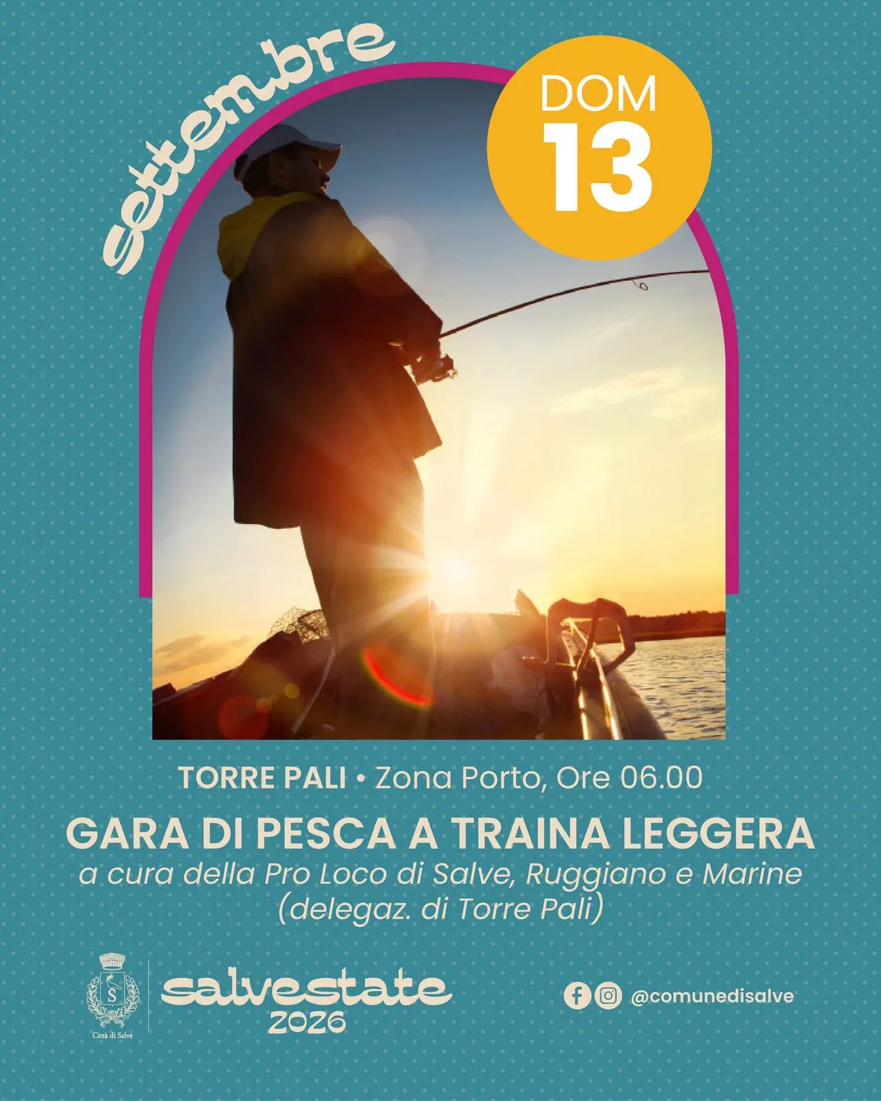 Locandina Gara di Pesca a Traina Leggera 2026 a Salve (Lecce)