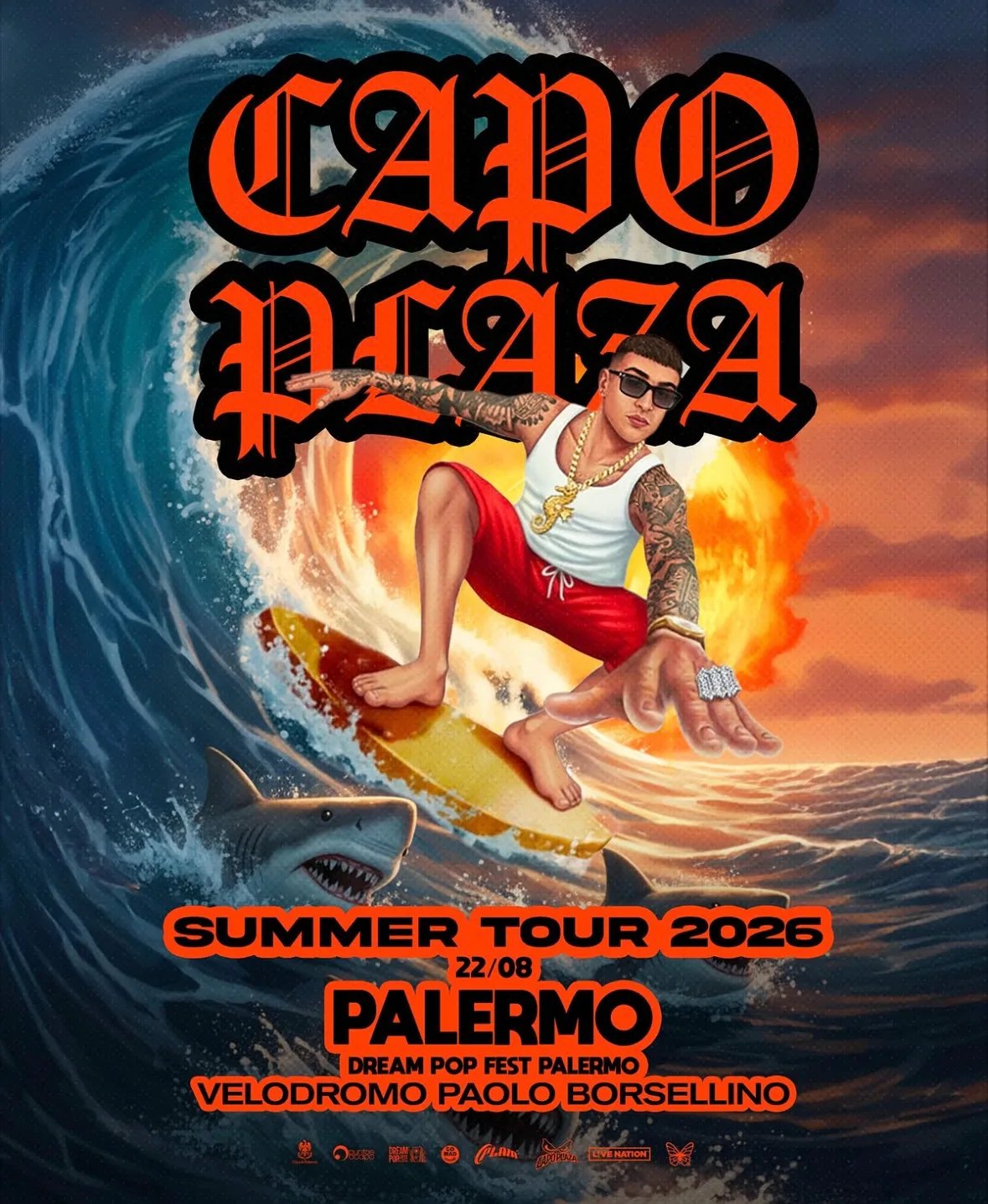 Locandina Capo Plaza Summer Tour 2026 a Palermo a Palermo (Palermo)