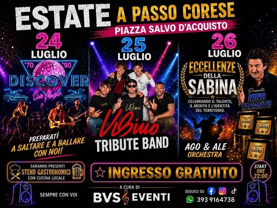 Locandina Estate a Passo Corese 2026 - 26 luglio Eccellenze della Sabi a Fara in Sabina (Rieti)