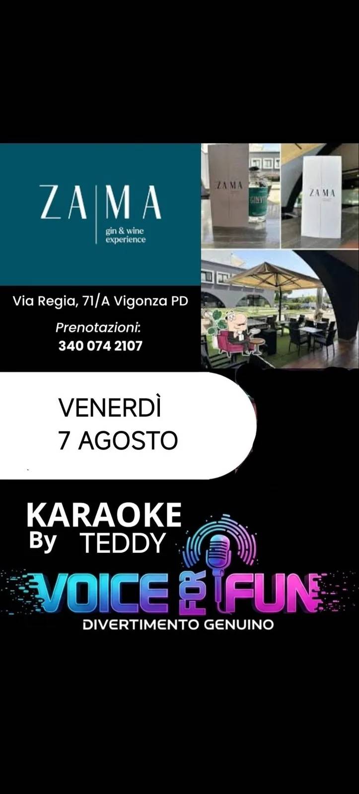 Locandina ZAMA gin & wine experience 2026 a Vigonza (Padova)