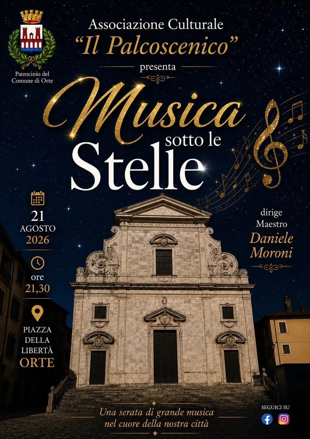 Locandina Musica sotto le Stelle 2026 a Orte (Viterbo)