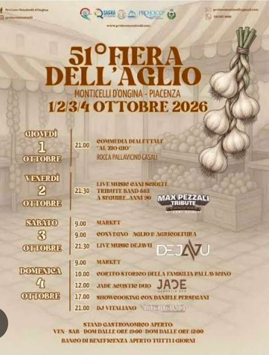 51° Fiera dell'Aglio e Fiera Aglio 2026