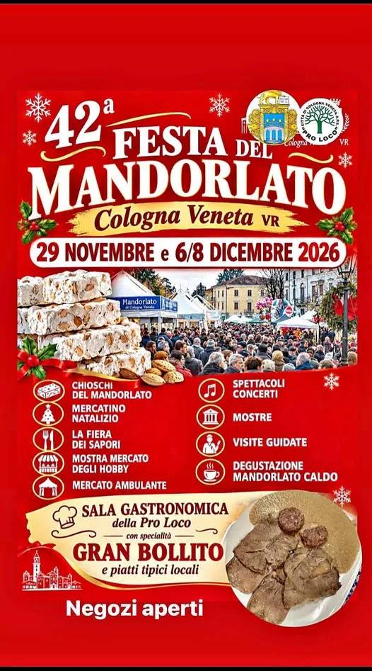 Locandina 42ª Festa del Mandorlato a Cologna Veneta (Verona)