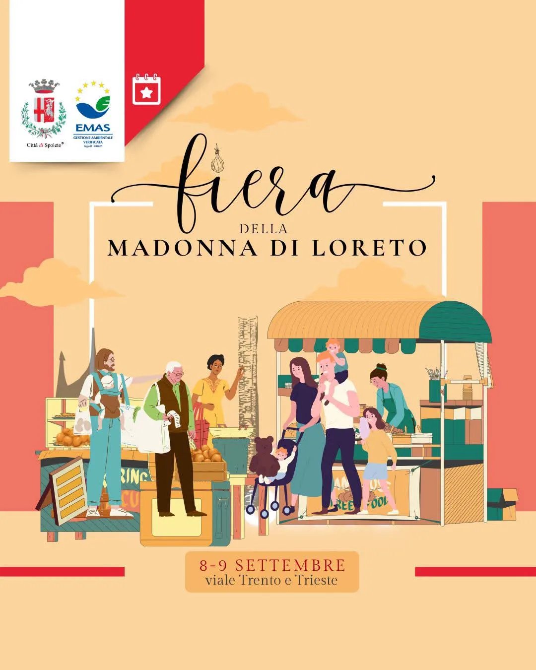 Locandina Fiera della Madonna di Loreto 2026 a Spoleto (Perugia)
