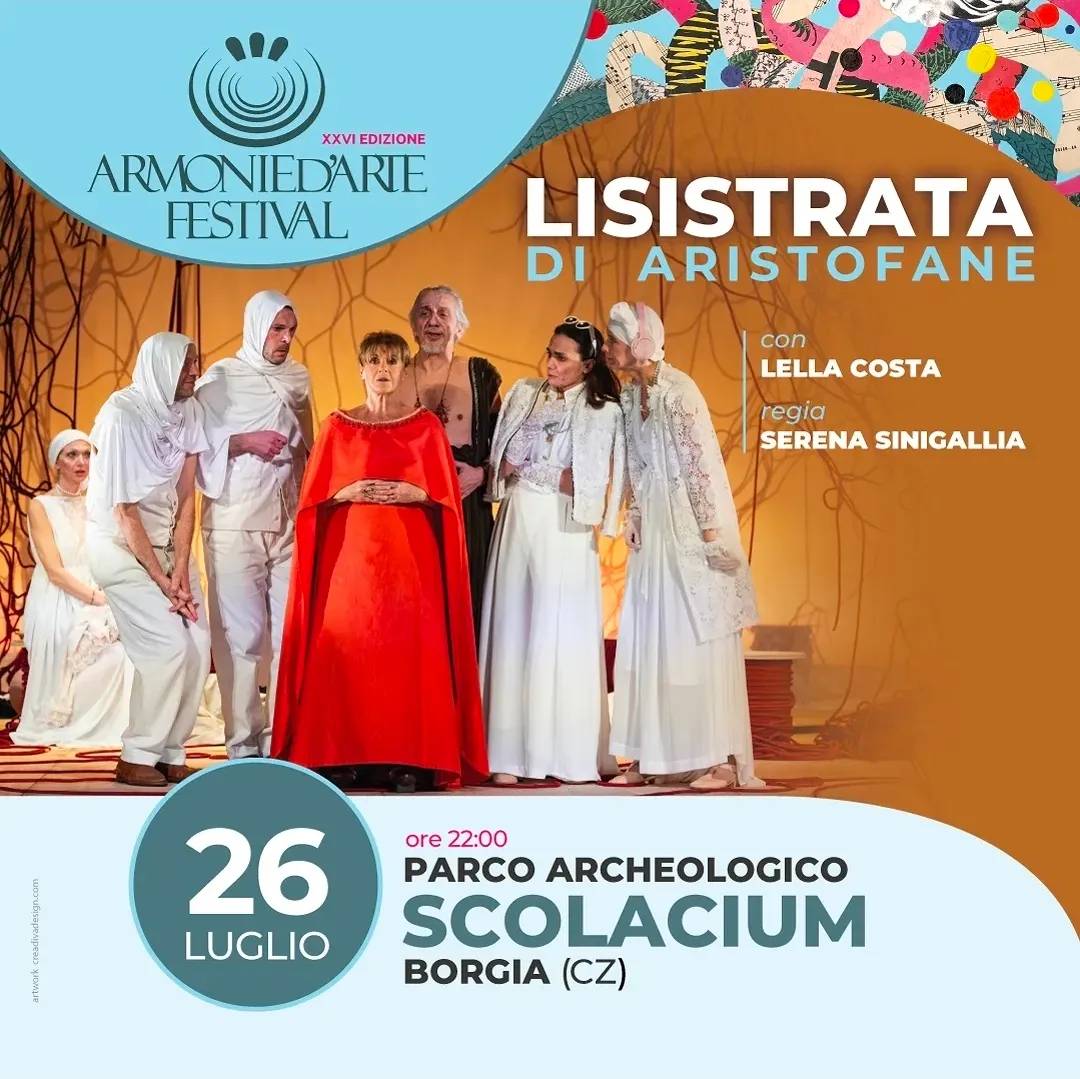 Locandina Lisistrata di Aristofane 2026 a Borgia (Catanzaro)