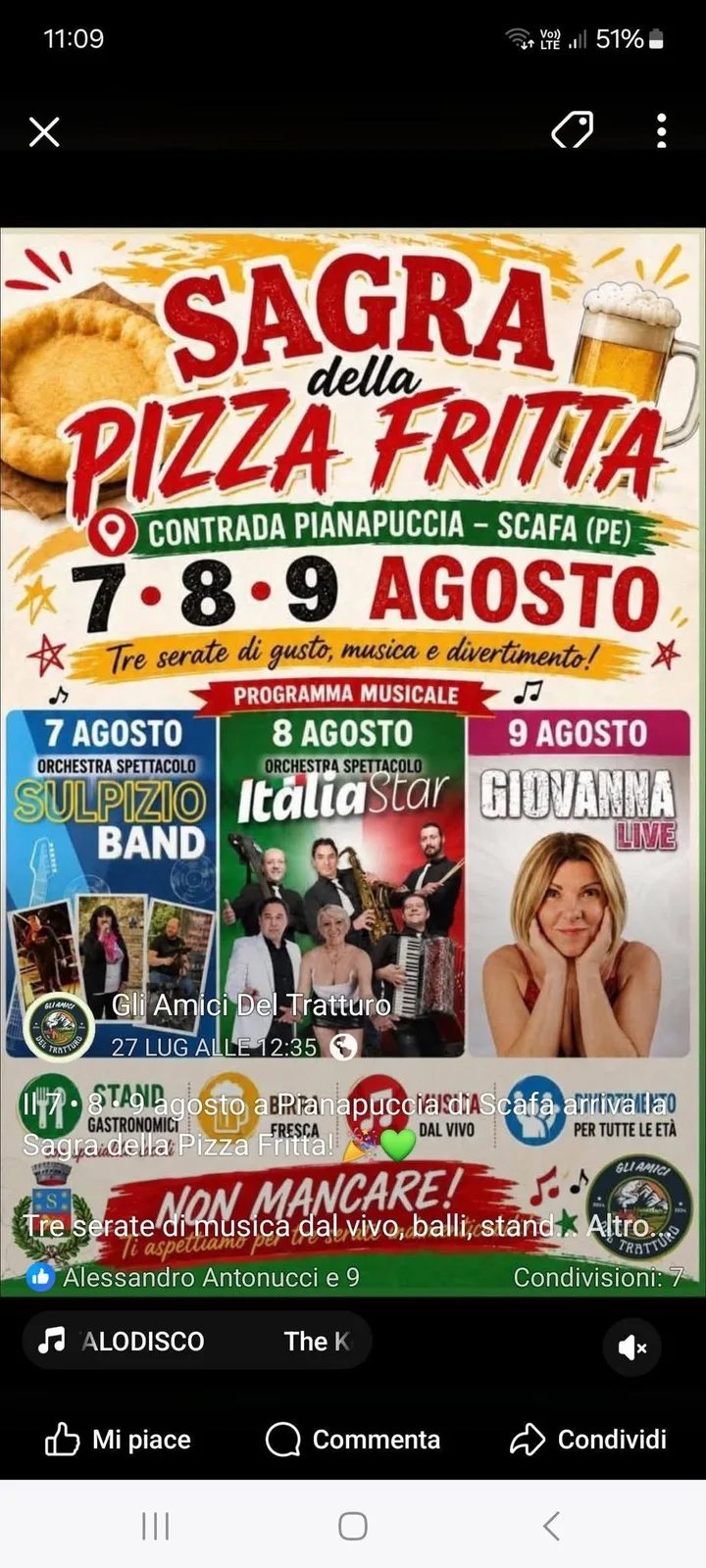 Locandina Sagra della Pizza Fritta 2026 a Scafa (Pescara)