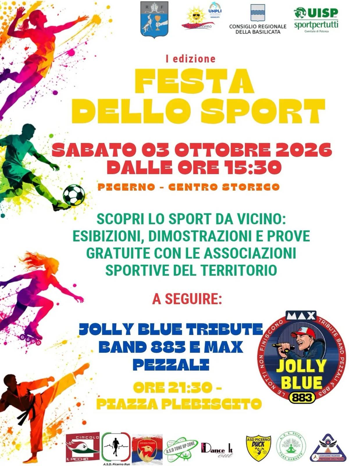 Locandina 1ª Festa dello Sport 2026 a Picerno (Potenza)