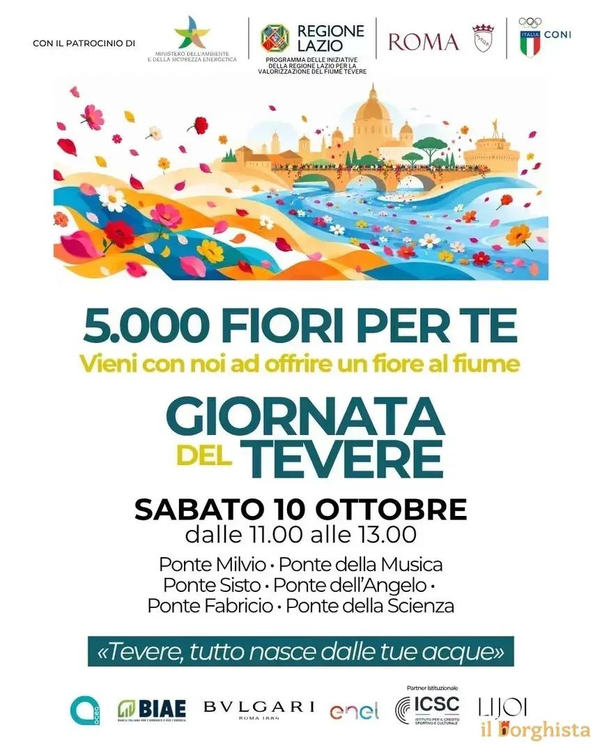 Locandina 5.000 Fiori per Te - Giornata del Tevere 2026 a Roma (Roma)