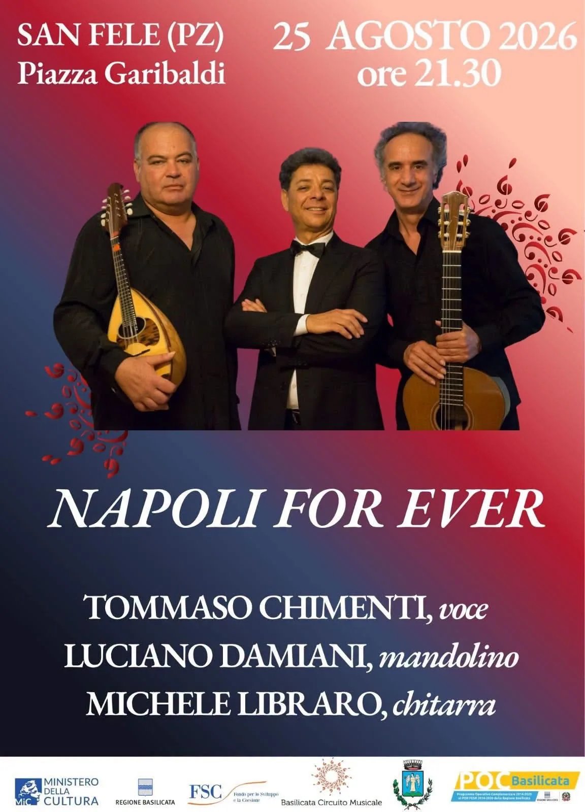Locandina Napoli For Ever 2026 a San Fele (Potenza)