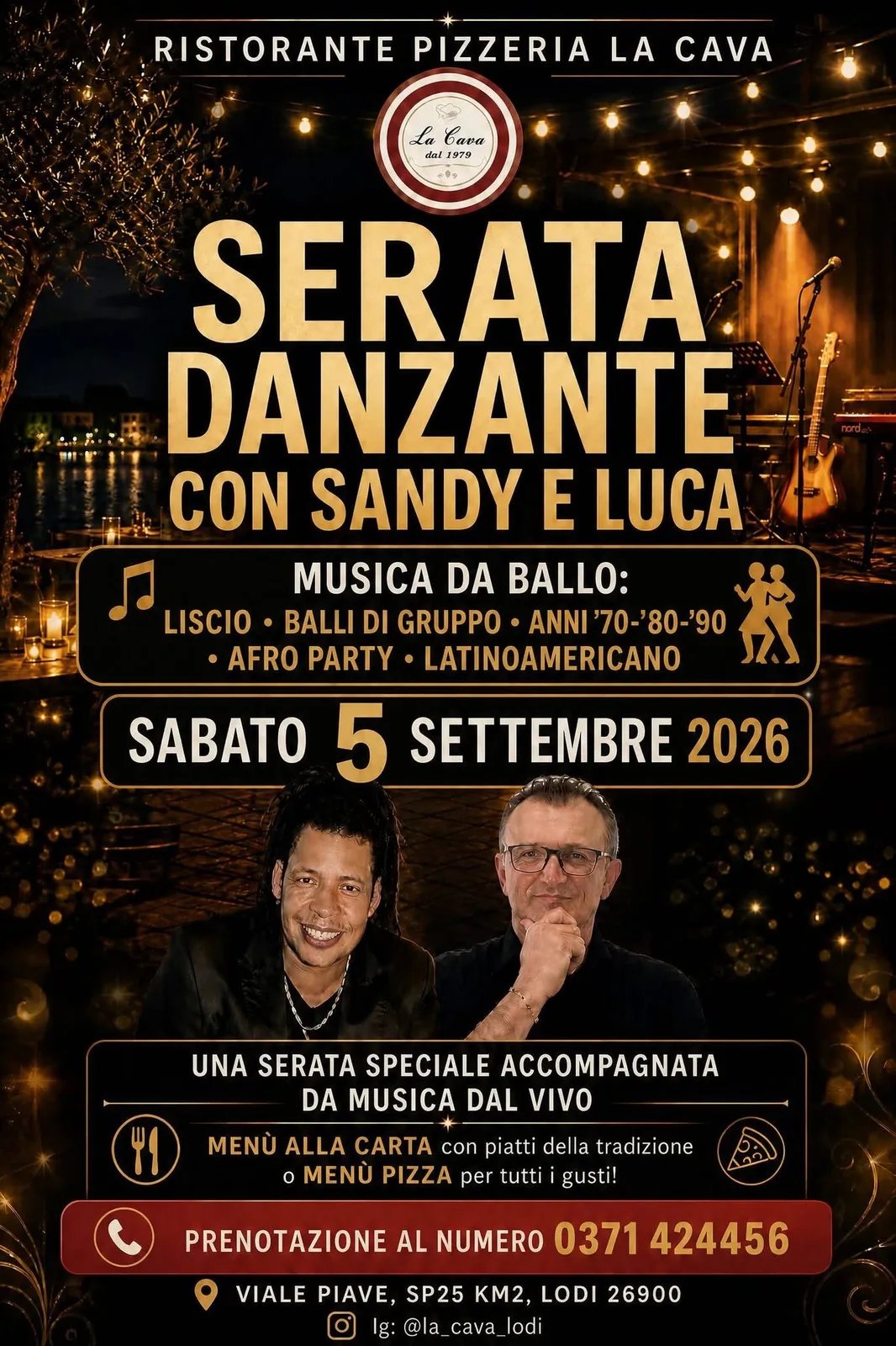 Locandina Serata Danzante con Sandy e Luca 2026 a Lodi (Lodi)