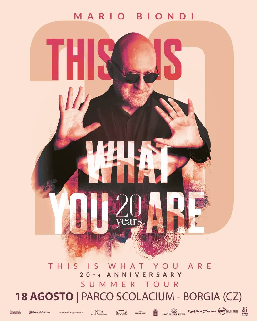 Locandina Mario Biondi This Is What You Are 20° Anniversary 2026 a Borgia (Catanzaro)