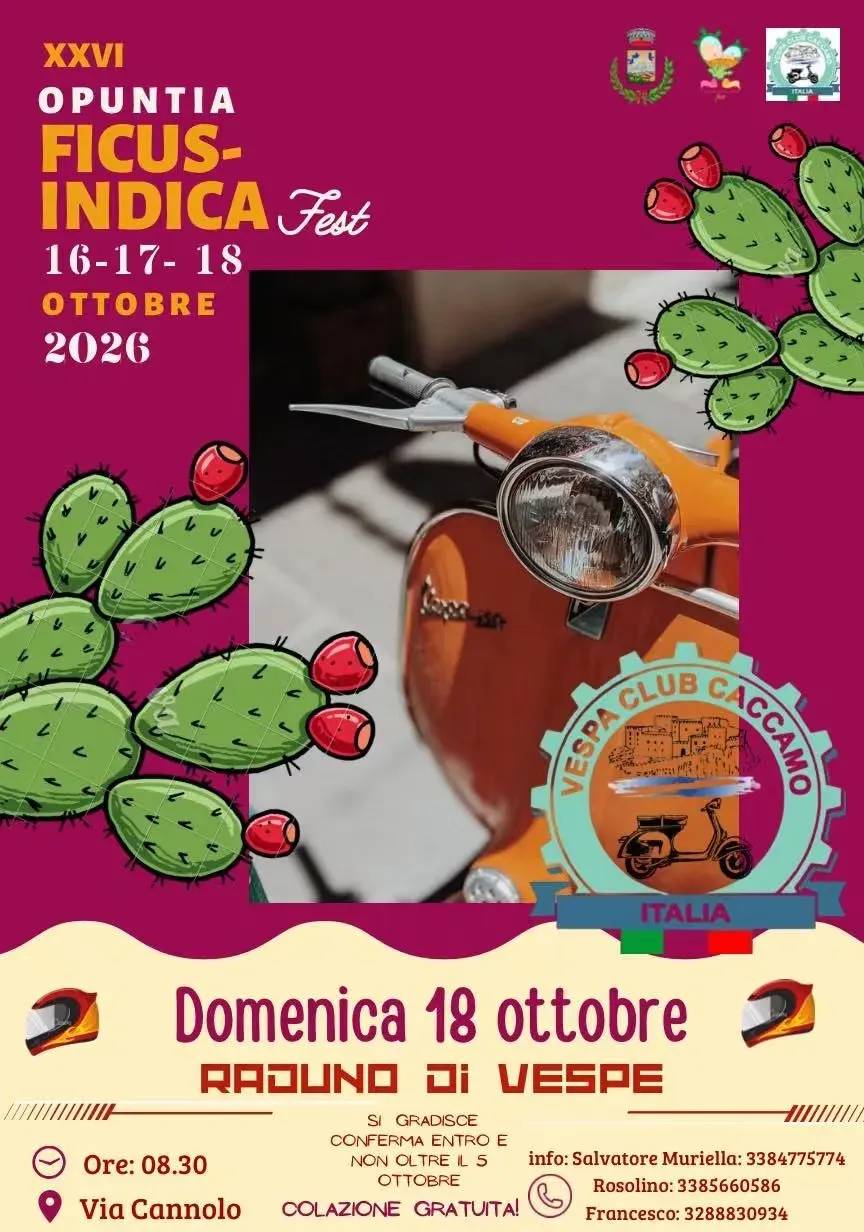 Locandina 26ª Opuntia Ficus-Indica Fest 2026 a Caccamo (Palermo)
