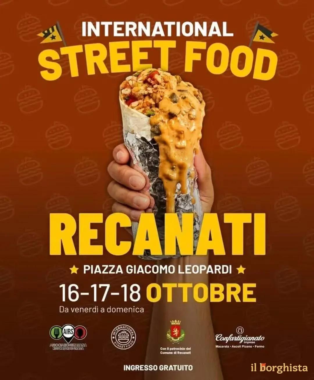 Locandina International Street Food Recanati 2026 a Recanati (Macerata)