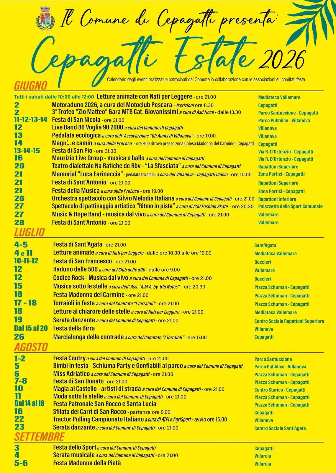 Locandina Serata danzante — Cepagatti Estate 2026 a Cepagatti (Pescara)