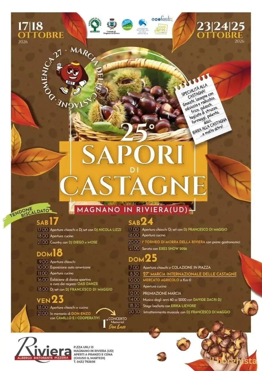 25ª Sapori di Castagne 2026 — 17-18 ottobre
