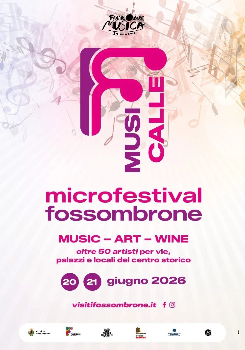 Locandina Festa della Musica 2026 a Fossombrone (Pesaro e urbino)