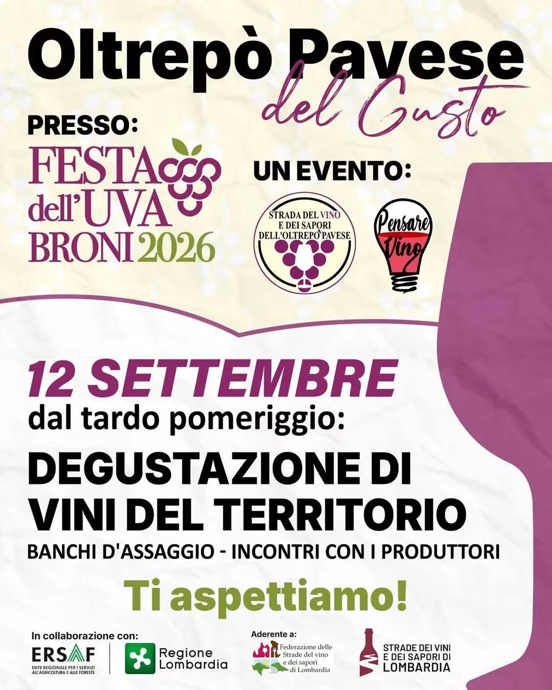 Locandina Festa dell'Uva Broni 2026 a Broni (Pavia)