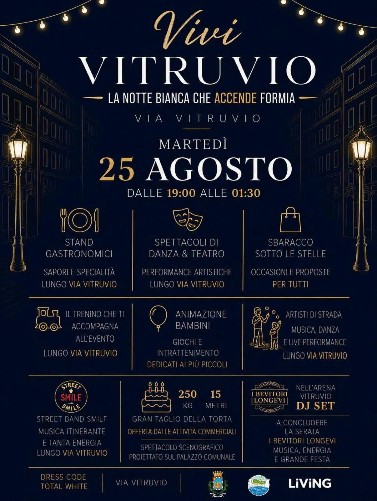 Locandina Vivi Vitruvio 2026 - La Notte Bianca che Accende Formia a Formia (Latina)
