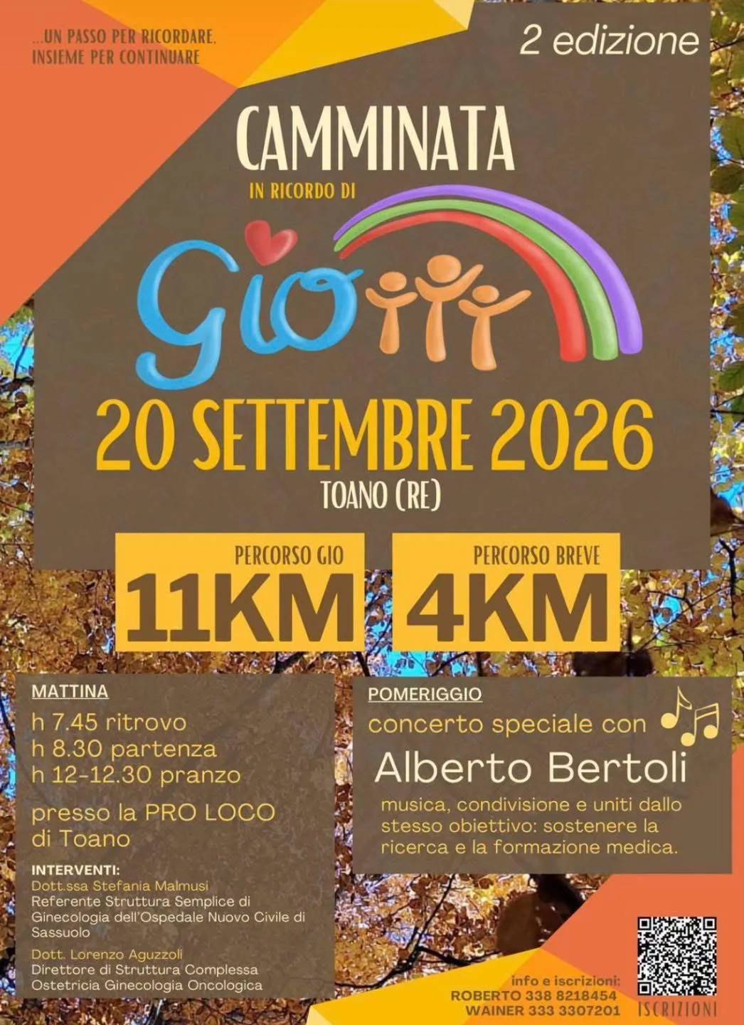 Locandina 2ª Camminata in Ricordo di Giotto 2026 a Toano (RE)