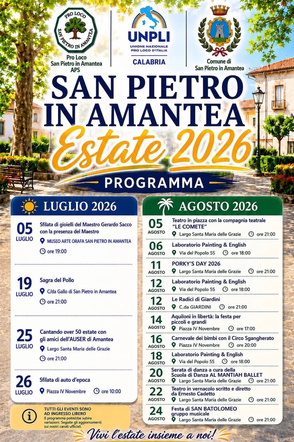 Locandina Serata di danza — Al Mantiah Ballet 2026 a San Pietro in Amantea (Cosenza)