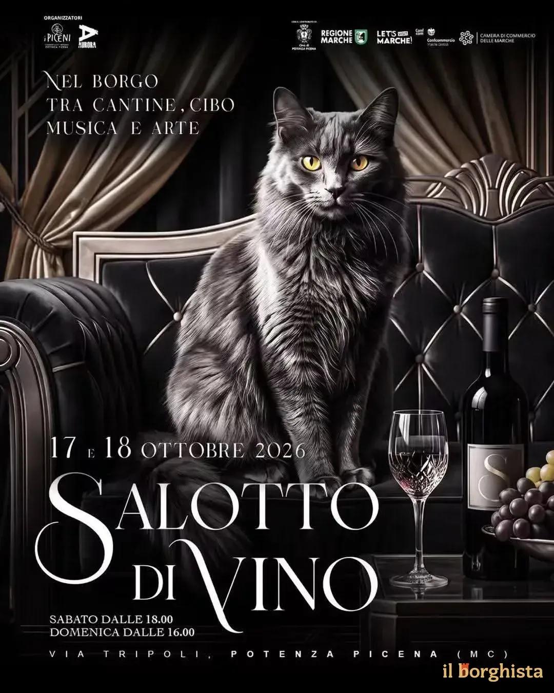 Locandina Salotto di Vino 2026 a Potenza Picena (Macerata)
