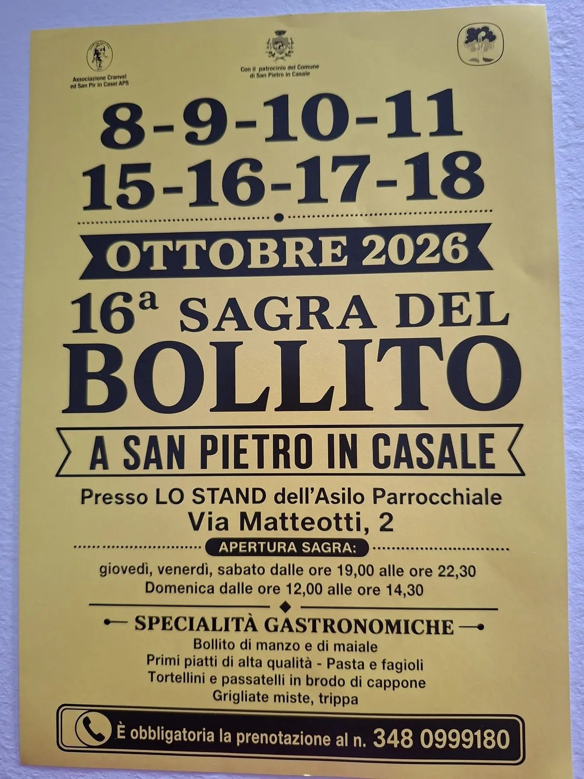 16ª Sagra del Bollito 2026