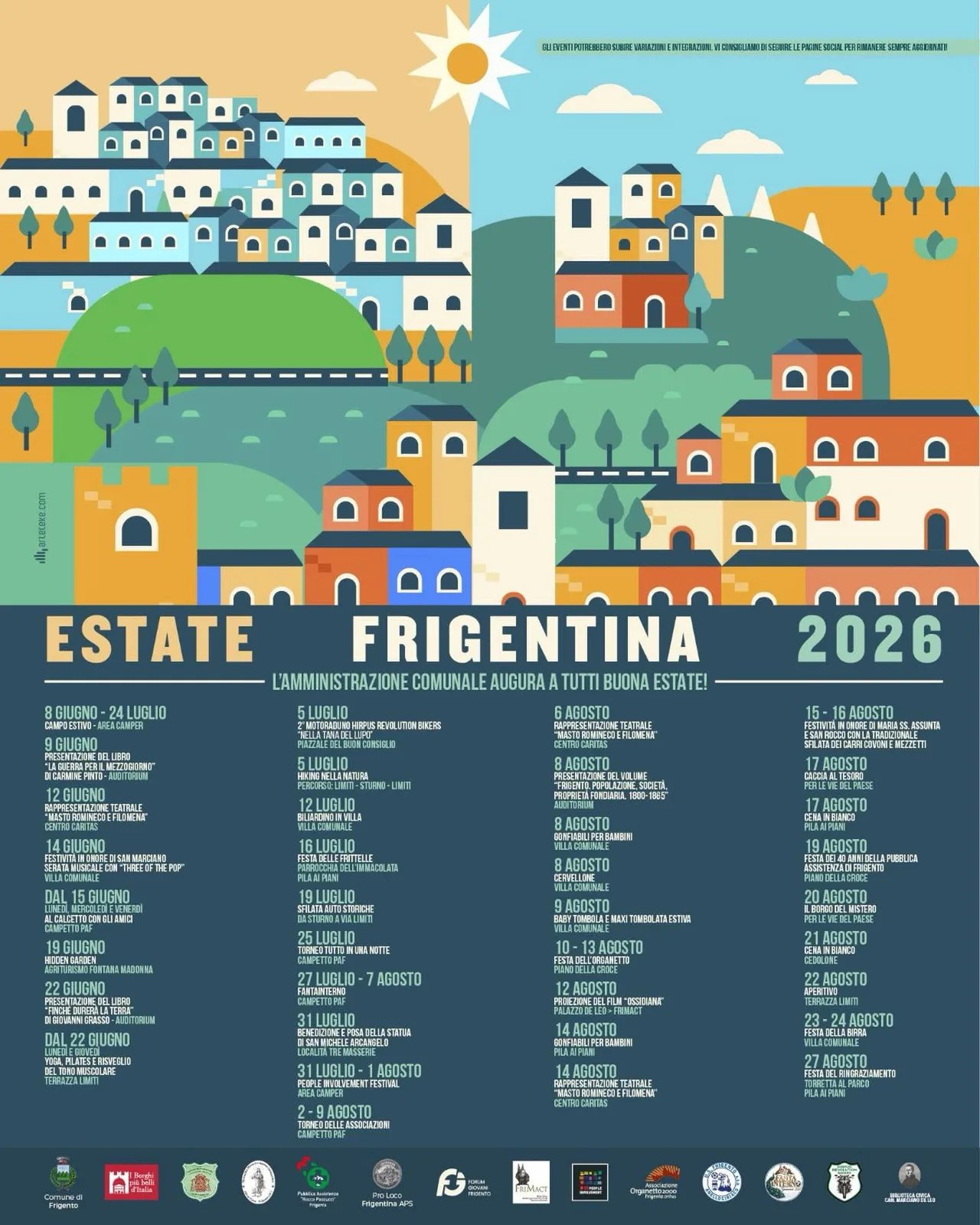 Locandina Festa delle Frittelle 2026 a Frigento (Avellino)
