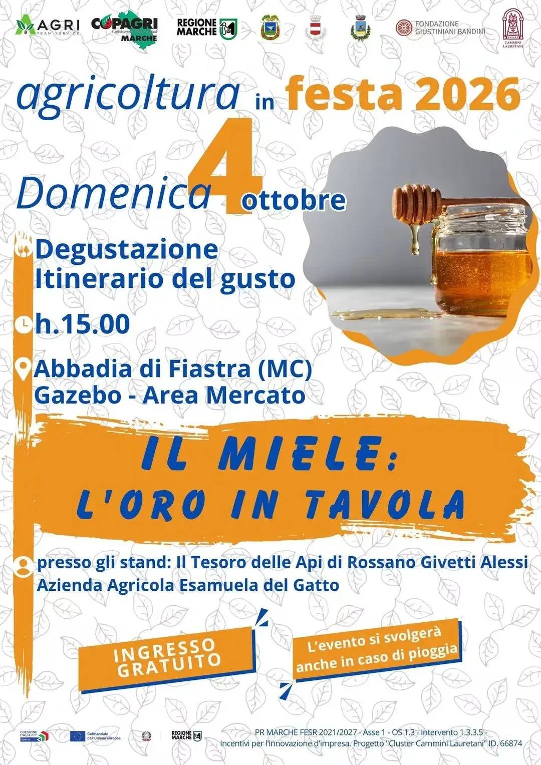 Locandina Agricoltura in Festa 2026 a Abbadia di Fiastra (Macerata)